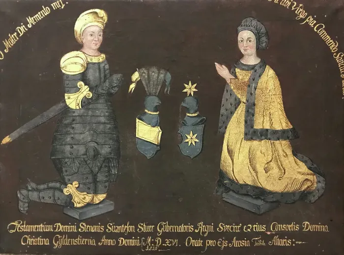 Framed Print : Sture Sten Svantesson d.y. 1492-1520, and Kristina Gyllenstierna, 1494-1559, c16th century. Creator: Anon Framed Print : Sture Sten Svantesson d.y. 1492-1520, and Kristina Gyllenstierna, 1494-1559, c16th century. Creator: Anon