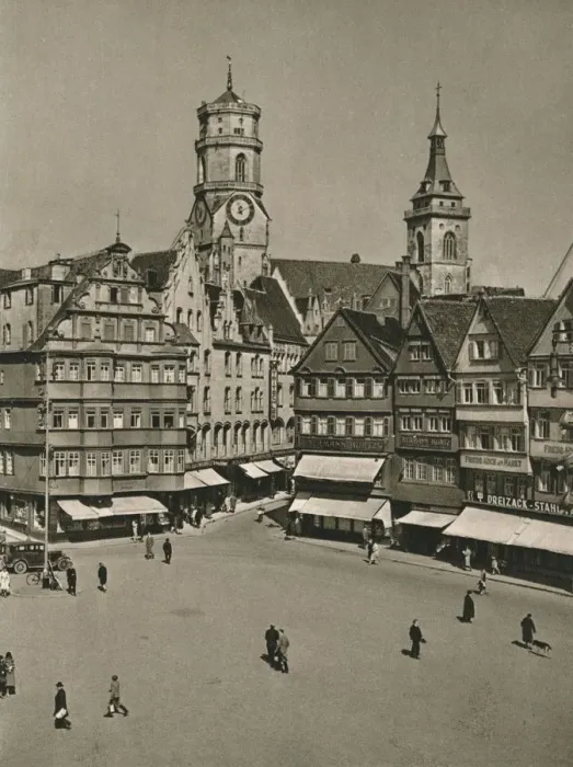 Framed Print : Stuttgart. Maltplatz - Stiftskirche, 1931. Artist: Kurt Hielscher Framed Print : Stuttgart. Maltplatz - Stiftskirche, 1931. Artist: Kurt Hielscher