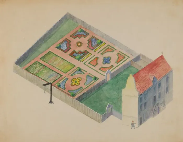 Framed Print : Stuyvesants Great House, c. 1936. Creator: George Stonehill Framed Print : Stuyvesants Great House, c. 1936. Creator: George Stonehill