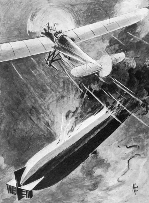 Framed Print : How Sub-Lieutenant Warneford won his VC, 7 June 1915, (1920) Framed Print : How Sub-Lieutenant Warneford won his VC, 7 June 1915, (1920)