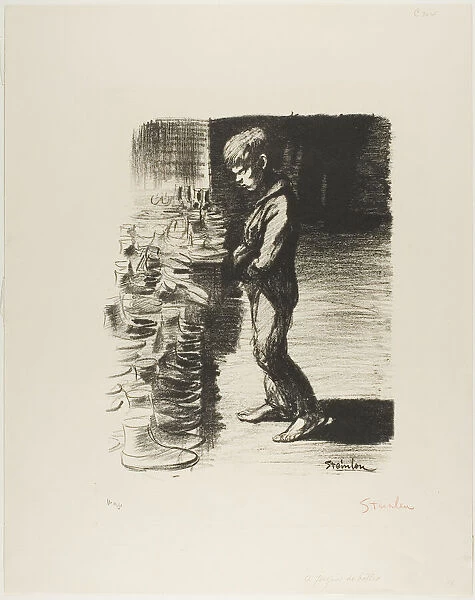 On the Subject of Boots, December 1897. Creator: Theophile Alexandre Steinlen