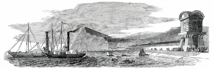 Framed Print : Submarine Electric Telegraph between Dover and Calais - Temporary Station at Dover...1850. Creator: Unknown Framed Print : Submarine Electric Telegraph between Dover and Calais - Temporary Station at Dover...1850. Creator: Unknown