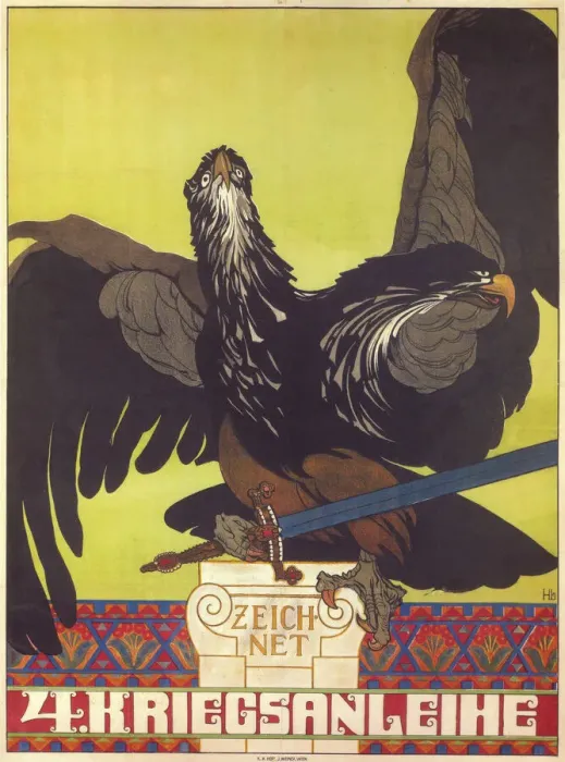 Framed Print : Subscribe to the fourth war loan, 1916. Artist: Lefler, Heinrich (1863-1919) Framed Print : Subscribe to the fourth war loan, 1916. Artist: Lefler, Heinrich (1863-1919)