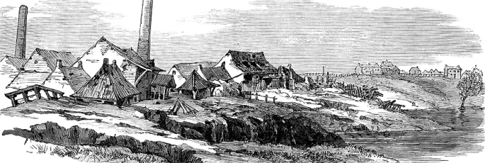Framed Print : Subsidence of land at the Northwich Salt-Mines, 1881. Creator: Unknown Framed Print : Subsidence of land at the Northwich Salt-Mines, 1881. Creator: Unknown