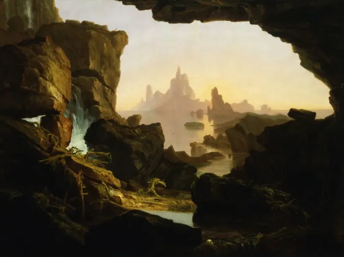 Framed Print : The Subsiding of the Waters of the Deluge, 1829. Creator: Thomas Cole Framed Print : The Subsiding of the Waters of the Deluge, 1829. Creator: Thomas Cole