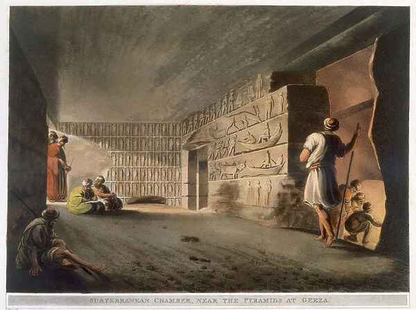 Subterranean Chamber near the Pyramids at Giza, 1802. Artist: Thomas Milton