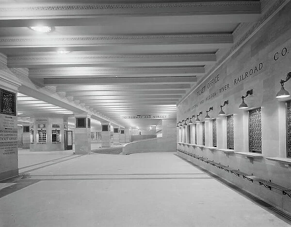 Suburban concourse, Grand Central Terminal, N.Y. Central Lines, New York, c.between 1910 and 1920. Creator: Unknown