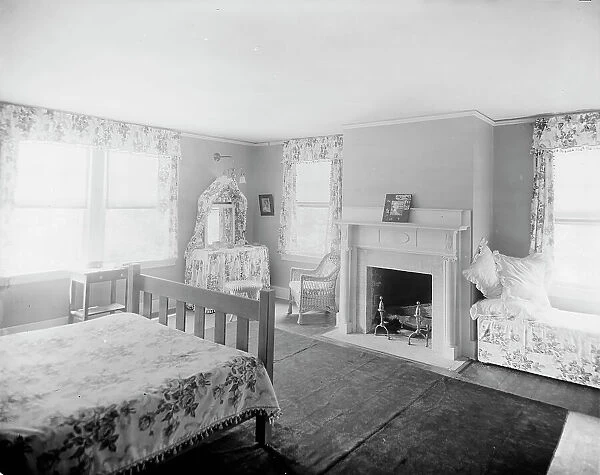 Suburban home of Mrs. Robert Hoe, Jr. sleeping room, Port Washington, New York, c1900-1910. Creator: William H. Jackson