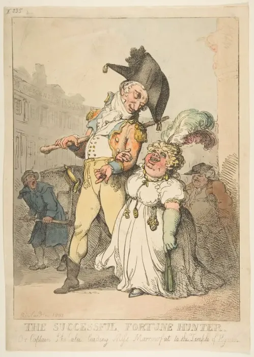 Framed Print : The Successful Fortune Hunter, or Captain Shelalee Leading Miss Marrowfat to the Temple Framed Print : The Successful Fortune Hunter, or Captain Shelalee Leading Miss Marrowfat to the Temple