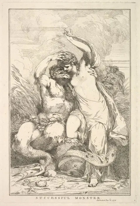 Framed Print : Successful Monster (from Fifteen Etchings Dedicated to Sir Joshua Reynolds), December 8 Framed Print : Successful Monster (from Fifteen Etchings Dedicated to Sir Joshua Reynolds), December 8
