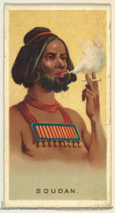 Framed Print : Sudan, from Worlds Smokers series (N33) for Allen & Ginter Cigarettes, 1888 Framed Print : Sudan, from Worlds Smokers series (N33) for Allen & Ginter Cigarettes, 1888
