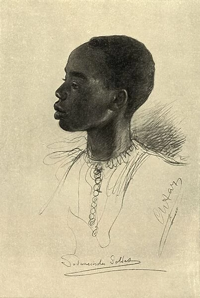 Sudanese soldier, Egypt, 1898. Creator: Christian Wilhelm Allers