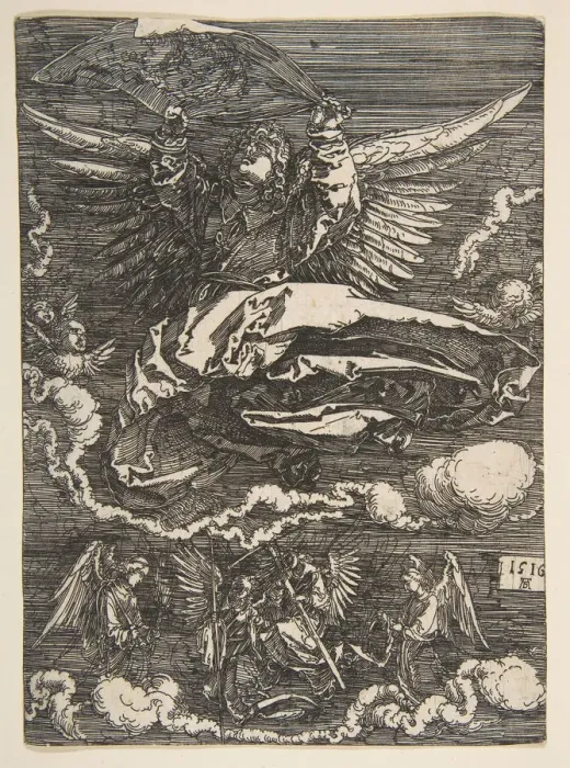 Framed Print : The Sudarium Held by One Angel, 1516. Creator: Albrecht Durer Framed Print : The Sudarium Held by One Angel, 1516. Creator: Albrecht Durer
