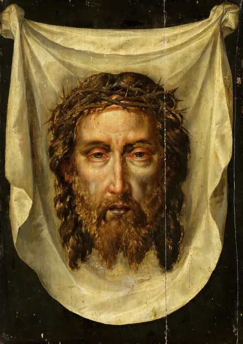 Framed Print : The Sudarium of St Veronica. Creator: Anon Framed Print : The Sudarium of St Veronica. Creator: Anon