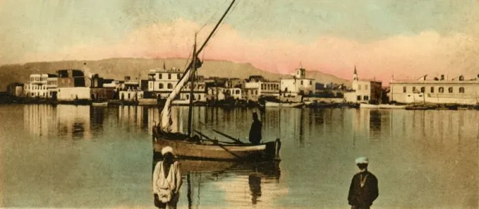 Framed Print : Suez - View of the toun during high waters, c1918-c1939. Creator: Unknown Framed Print : Suez - View of the toun during high waters, c1918-c1939. Creator: Unknown