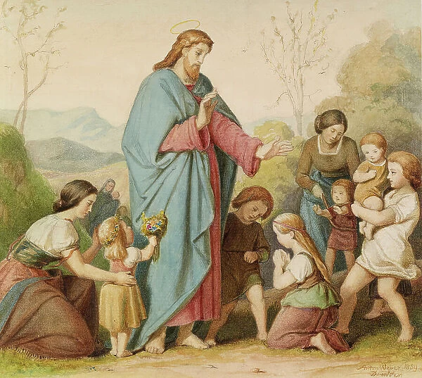 Suffer the Little Children, 1859. Creator: Anton Weber
