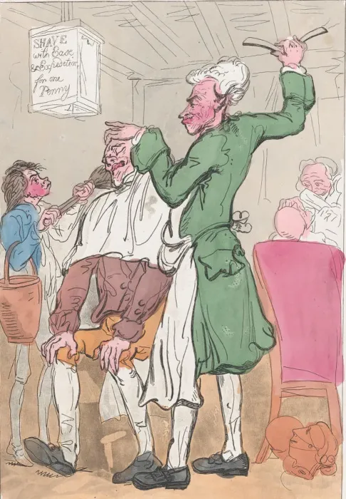 Framed Print : A Sufferer for Decency, June 20, 1789. June 20, 1789. Creator: Thomas Rowlandson
