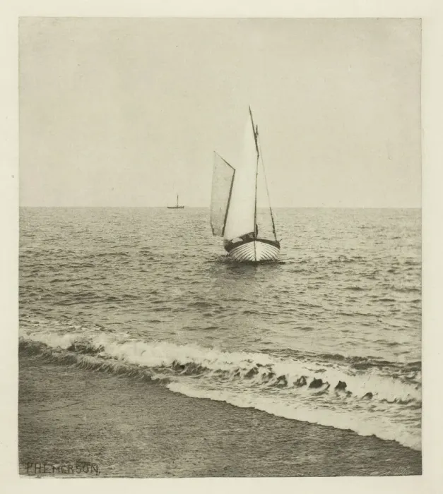 Framed Print : A Suffolk Shrimper Coming Ashore, c. 1883 / 87, printed 1888 Framed Print : A Suffolk Shrimper Coming Ashore, c. 1883 / 87, printed 1888