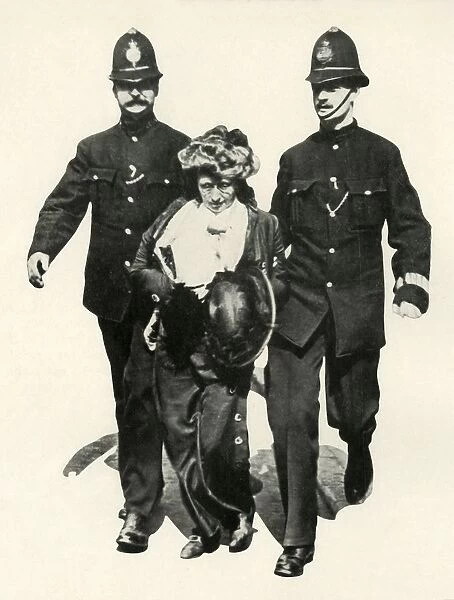 Suffragette being arrested, c1910, (1947). Creator: Unknown