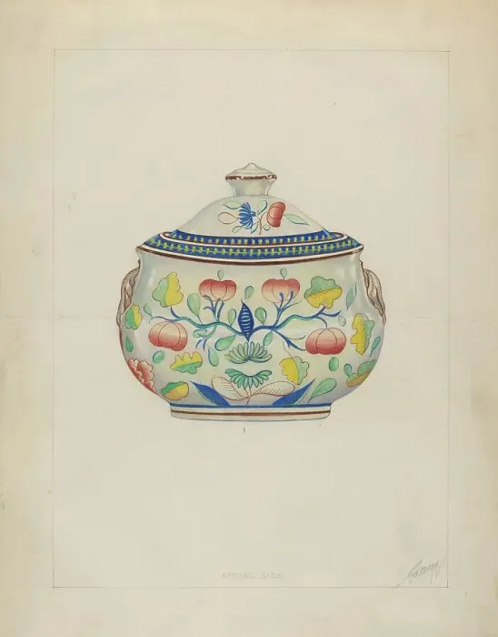 Framed Print : Sugar Bowl, c. 1936. Creator: Arthur Wegg Framed Print : Sugar Bowl, c. 1936. Creator: Arthur Wegg