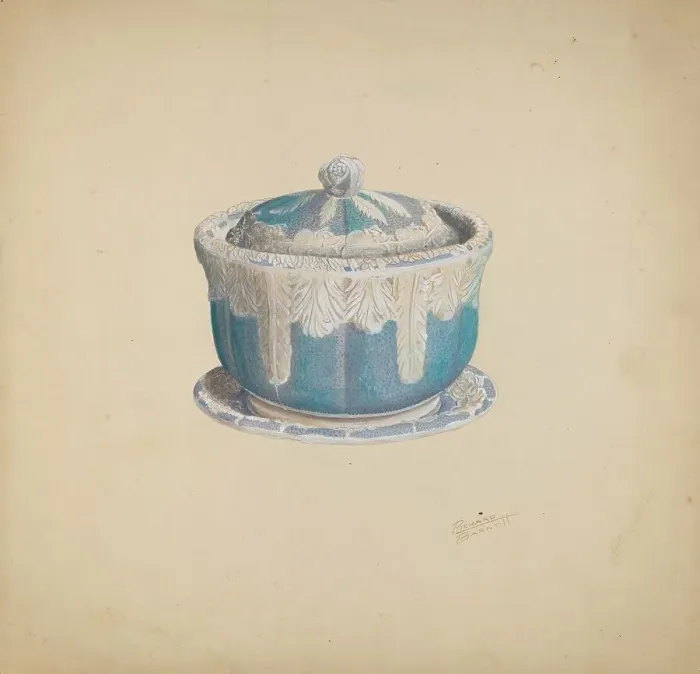 Framed Print : Sugar Bowl, c. 1938. Creator: Richard Barnett Framed Print : Sugar Bowl, c. 1938. Creator: Richard Barnett
