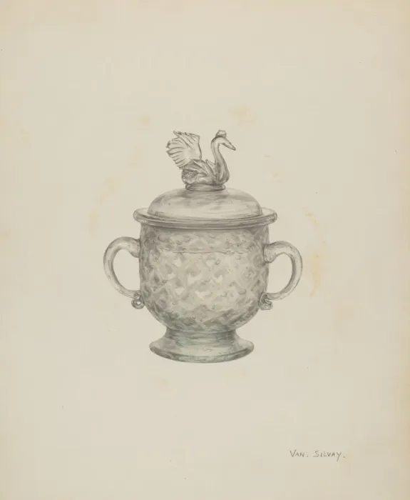 Framed Print : Sugar Bowl, c. 1941. Creator: Van Silvay Framed Print : Sugar Bowl, c. 1941. Creator: Van Silvay