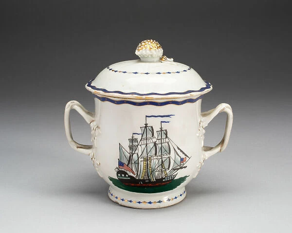 Sugar Bowl with Cover, 1790  /  1800. Creator: Unknown