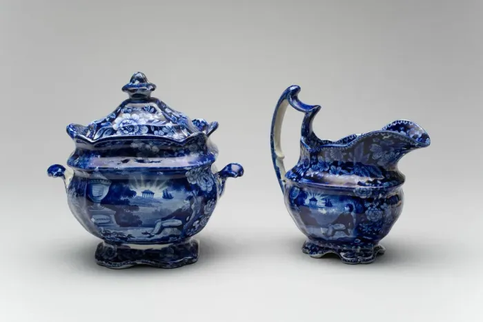 Framed Print : Sugar Bowl and Creamer, 1820  /  50. Creator: Unknown