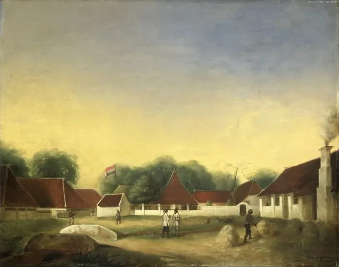 Framed Print : A Sugar Factory (?) on Java, 1849. Creator: Herman Theodorus Hesselaar Framed Print : A Sugar Factory (?) on Java, 1849. Creator: Herman Theodorus Hesselaar