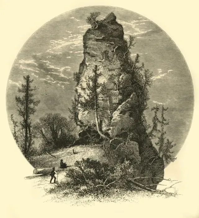 Framed Print : Sugar-Loaf Rock - (East Side), 1872. Creator: Henry Duff Linton Framed Print : Sugar-Loaf Rock - (East Side), 1872. Creator: Henry Duff Linton