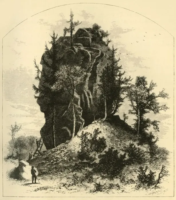 Framed Print : Sugar-Loaf Rock - (West Side), 1872. Creator: A. Measom Framed Print : Sugar-Loaf Rock - (West Side), 1872. Creator: A. Measom