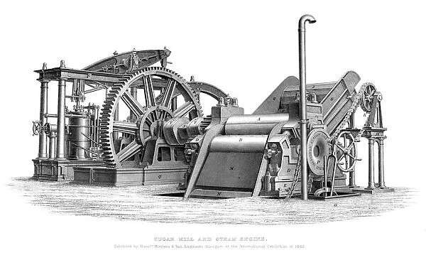 Sugar Mill and Steam Engine, 1866