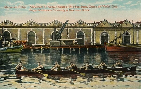 Sugar Warehouse Canoeing, San Juan River, Matanzas, Cuba, c1920s