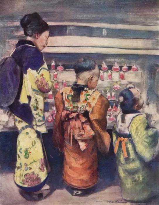 Framed Print : Sugar-Water Stall, c1887, (1901). Artist: Mortimer L Menpes Framed Print : Sugar-Water Stall, c1887, (1901). Artist: Mortimer L Menpes