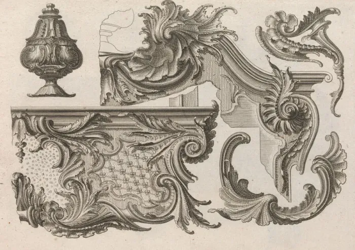 Framed Print : Suggestion for the Decoration of the Lower and Top Right of a Frame Combine Framed Print : Suggestion for the Decoration of the Lower and Top Right of a Frame Combine