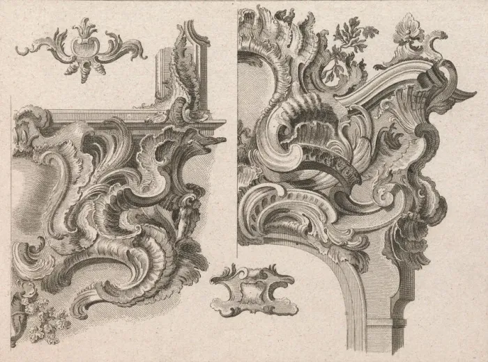Framed Print : Suggestion for the Decoration of Lower Right and Top Right of an Altar Fram Framed Print : Suggestion for the Decoration of Lower Right and Top Right of an Altar Fram