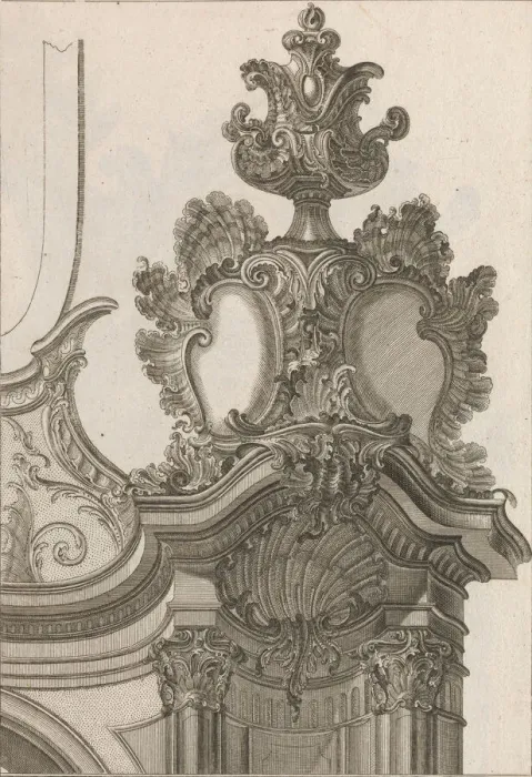 Framed Print : Suggestion for the Decoration of Top Right Side of Portal, Plate 2 from Al Framed Print : Suggestion for the Decoration of Top Right Side of Portal, Plate 2 from Al