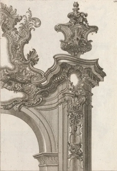 Framed Print : Suggestion for the Decoration of Top Right Side of Portal, Plate 4 from Al Framed Print : Suggestion for the Decoration of Top Right Side of Portal, Plate 4 from Al