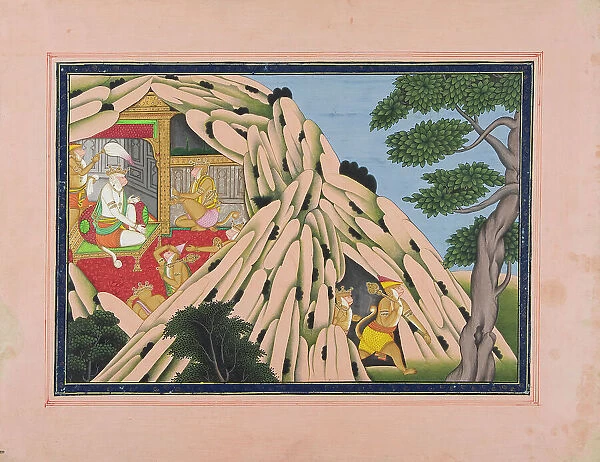 Sugriva Sends Emissaries, Led by Hanuman, to Find Princess Sita, between c1830 and c1840. Creator: Unknown