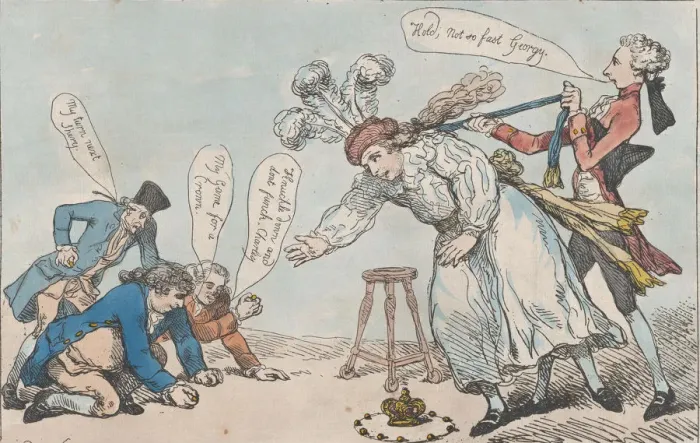 Framed Print : Suitable Restrictions, January 28, 1789. January 28, 1789. Creator: Thomas Rowlandson Framed Print : Suitable Restrictions, January 28, 1789. January 28, 1789. Creator: Thomas Rowlandson