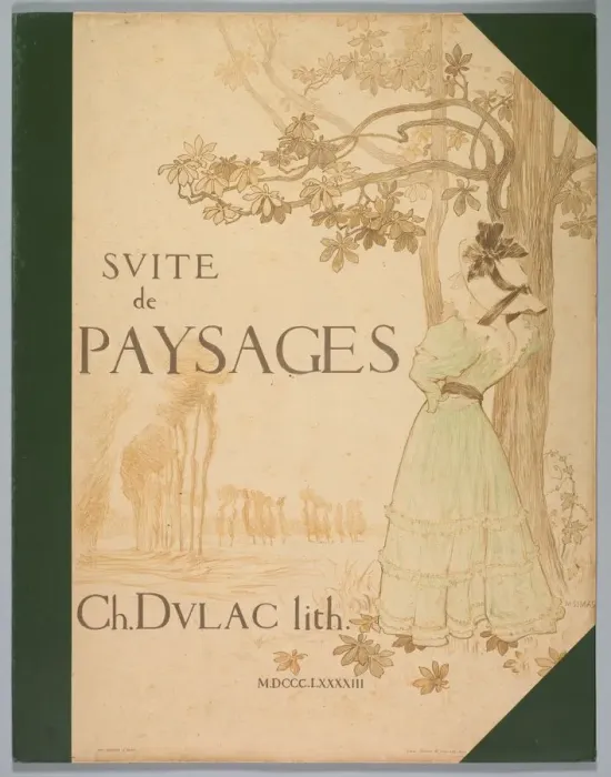 Framed Print : Suite de Paysages: Cover, 1892-1893. Creator: Charles Marie Dulac (French, 1865-1898) Framed Print : Suite de Paysages: Cover, 1892-1893. Creator: Charles Marie Dulac (French, 1865-1898)