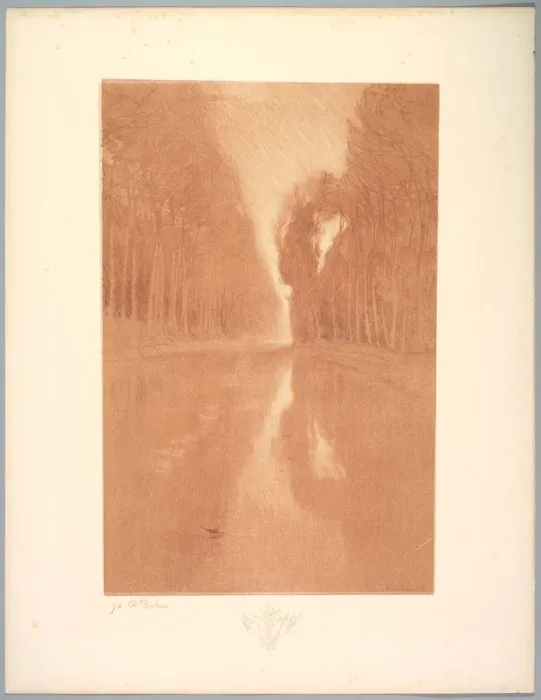 Framed Print : Suite de Paysages: Landscape, Plate 2, Remarque, Starflowers, 1892-1893 Framed Print : Suite de Paysages: Landscape, Plate 2, Remarque, Starflowers, 1892-1893