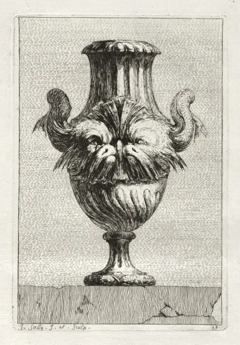 Framed Print : Suite of Vases: Plate 10, 1746. Creator: Jacques Francois Saly (French, 1717-1776) Framed Print : Suite of Vases: Plate 10, 1746. Creator: Jacques Francois Saly (French, 1717-1776)
