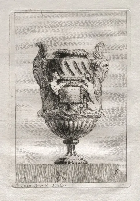 Framed Print : Suite of Vases: Plate 11, 1746. Creator: Jacques Francois Saly (French, 1717-1776) Framed Print : Suite of Vases: Plate 11, 1746. Creator: Jacques Francois Saly (French, 1717-1776)
