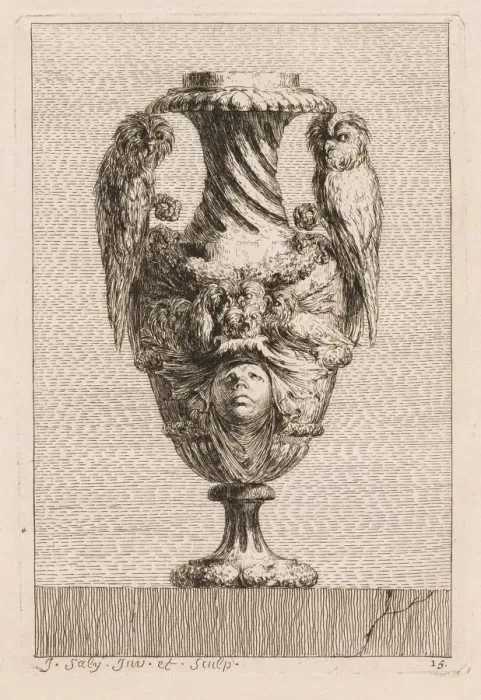 Framed Print : Suite of Vases: Plate 15, 1746. Creator: Jacques Francois Saly (French, 1717-1776) Framed Print : Suite of Vases: Plate 15, 1746. Creator: Jacques Francois Saly (French, 1717-1776)