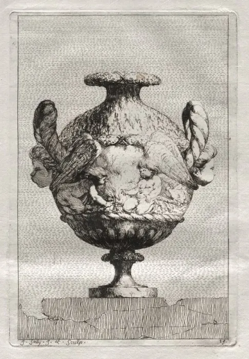 Framed Print : Suite of Vases: Plate 19, 1746. Creator: Jacques Francois Saly (French, 1717-1776) Framed Print : Suite of Vases: Plate 19, 1746. Creator: Jacques Francois Saly (French, 1717-1776)