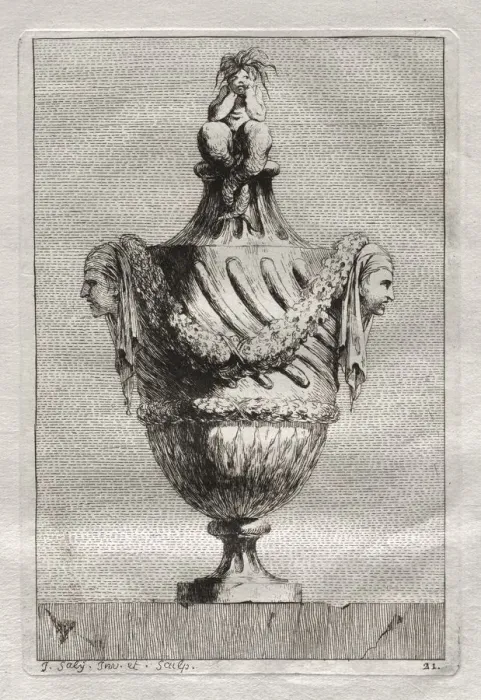Framed Print : Suite of Vases: Plate 21, 1746. Creator: Jacques Francois Saly (French, 1717-1776) Framed Print : Suite of Vases: Plate 21, 1746. Creator: Jacques Francois Saly (French, 1717-1776)