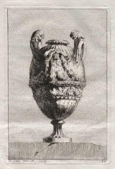 Framed Print : Suite of Vases: Plate 27, 1746. Creator: Jacques Francois Saly (French, 1717-1776) Framed Print : Suite of Vases: Plate 27, 1746. Creator: Jacques Francois Saly (French, 1717-1776)