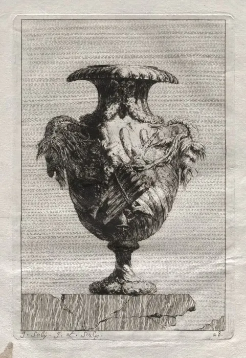 Framed Print : Suite of Vases: Plate 28, 1746. Creator: Jacques Francois Saly (French, 1717-1776) Framed Print : Suite of Vases: Plate 28, 1746. Creator: Jacques Francois Saly (French, 1717-1776)