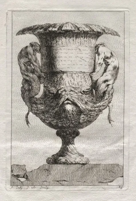 Framed Print : Suite of Vases: Plate 29, 1746. Creator: Jacques Francois Saly (French, 1717-1776) Framed Print : Suite of Vases: Plate 29, 1746. Creator: Jacques Francois Saly (French, 1717-1776)